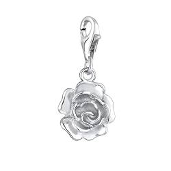 Nenalina Rose Karabiner Charm Anhänger für Bettelarmband aus 925 Sterling Silber 713019-000 von Nenalina