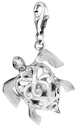 Nenalina Schildkröte Karabiner Charm Anhänger für Bettelarmband aus 925 Sterling Silber 713014-000 von Nenalina