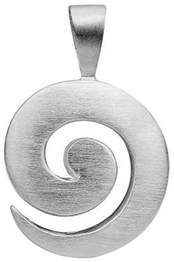 Nenalina Spirale Anhänger für Damen Kette oder Halskette seidenmatt in 925 Sterling Silber, 361275-700 von Nenalina