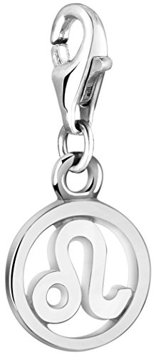 Nenalina Sternzeichen Löwe Karabiner Charm Anhänger für Bettelarmband aus 925 Sterling Silber 713297-000 von Nenalina