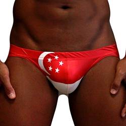 Neptune Scepter handgemacht Herren Push-Up Bikini Slip Badehose Brief - Nationalflagge von Neptune Scepter