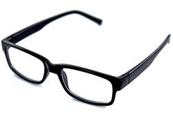 Nerd-Brille schwarz ohne Sehstärke Slim Fit für Herren und Damen Panto-Brille mit extra schmalem Rahmen klare Gläser Geek-Brille von Nerd Clear