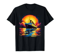 Retro Titanic Männer Frauen Kinder Vintage Titanic T-Shirt von Nerrrdy