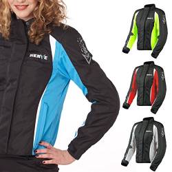 Nerve Shop Motorradjacke -Unique- Motorrad Damen Wasserdicht Jacke mit Protektoren Sommer Winter Textil Frauen - schwarz-blau - 38 von Nerve Shop