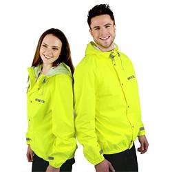 NerveShop Dünne Leichte -Amazon- Regenjacke Herren Jungen Faltbar Ungefüttert Ultraleicht Wasserdicht Atmungsaktiv Regenbekleidung - gelb - 3XL von NerveShop