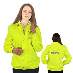 NerveShop Leichte -Amazon- Regenjacke Motorrad Regenbekleidung Wasserdicht Damen Herren Jungen Atmungsaktiv Wasserdicht - gelb - 3XL von NerveShop