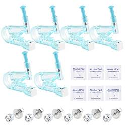 Piercing Pistole INTVN 6 Packs Ohr-Piercing Ohrpiercing Werkzeug mit Ohrstecker für Asepsis Piercing Kit Ohr-Piercing Gun mit alkoholischer Baumwolle von Nesloonp