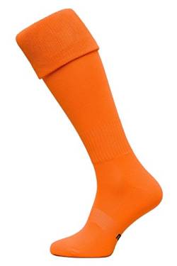 Nessi Fußballstutzen Modell G Fußball Strümpfe Stutzen 100% Atmungsaktiv viele Farben - Orange, 27-31 von Nessi