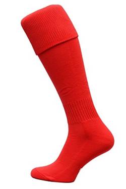 Nessi Fußballstutzen Modell G Fußball Strümpfe Stutzen 100% Atmungsaktiv viele Farben - Rot, 31-35 von Nessi