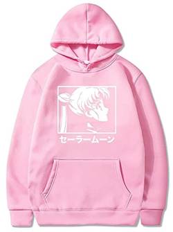 Nest Home Anime Sailor Moon Hoodies Sweatshirt Harajuku Hip Hop Kawaii Logo Trainingsanzug für Damen von Nest Home