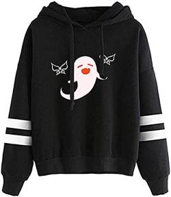 Nesthome 2021 Genshin Impact HuTao Streifen Kapuzen-Sweatshirt Damen Herren Casual Hoodie Kleidung von Nesthome