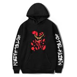 Nesthome Hazbin Hotel Hoodies Unisex Langarm Kapuzen Sweatshirts Männer Frauen Mode Pullover Anime Kleidung von Nesthome