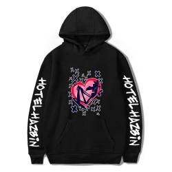 Nesthome Hazbin Hotel Hoodies Unisex Langarm Kapuzen Sweatshirts Männer Frauen Mode Pullover Anime Kleidung von Nesthome