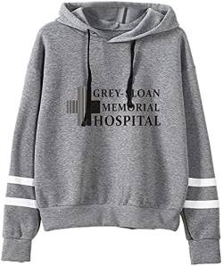 Nesthome Herren Damen Hoodies Grey's Anatomy Kapuzenpullover Druck Pullover Sweatshirt Grey-Sloan Memorial Hospital von Nesthome