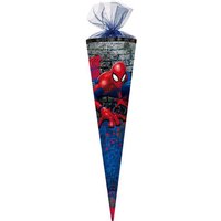 Nestler Schultüte Spider-Man 2018, 85 cm, eckig, mit blauem Tüllverschluss von Nestler