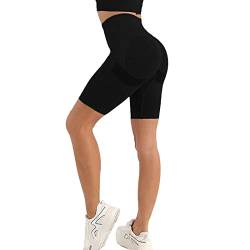 Neteson Scrunch Butt Sport Shorts Damen Hohe Taille Nahtlose Kurze Leggings Push Up Radlerhosen Blickdicht Gym Shorts Fitness Yoga Tights von Neteson