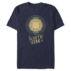 Netflix Unisex Christmas Chronicles North Pole Star Organic Short Sleeve T-shirt, Marineblau, XXL von Netflix