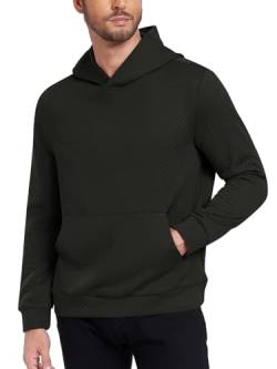 Netsmile Herren Kapuzen-Sweatshirt mit Langen Ärmeln und Tasche, 2XL, Schwarz von Netsmile