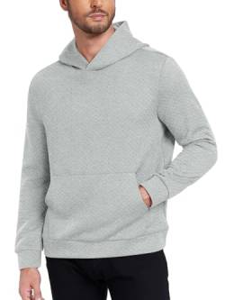 Netsmile Herren Kapuzen-Sweatshirt mit Langen Ärmeln und Tasche, M, Grau von Netsmile