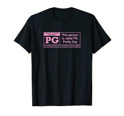 Rate PG For Pretty Gay Funny Cute Trendy Gay Pride Stuff T-Shirt von Nettes Paar Homosexuell Stolz Zeug Flagge Ästhetik