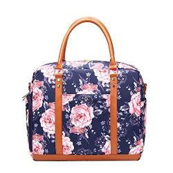 Neuleben Reisetasche Weekender Tasche Damen Wasserabweisend Groß Handgepäck Sporttasche mit Blumenmuster für Reise Urlaub Sport (B) von Neuleben