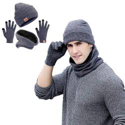 Neusky Mütze, Schal und Handschuhe im 3er-Set (Neue 3er-Set Grau) von Neusky