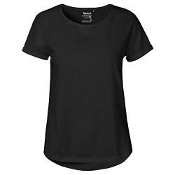Ladies Roll Up Sleeve T-Shirt, Größe:L, Farbe:Black von Neutral