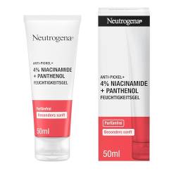 Neutrogena Anti-Pickel+ Feuchtigkeitsgel 4% Niacinamide + Panthenol (50ml) - parfümfrei für schonende Pflege bei unreiner Haut von Neutrogena