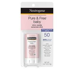 Neutrogena Pure & Free Baby Mineral Sunscreen Stick with Broad Spectrum SPF 50 & Zinc Oxide, Water-Resistant, Hypoallergenic, Paraben-, Dye- & PABA-Free Baby Face & Body Sunscreen, 0.47 oz von Neutrogena