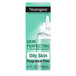 Neutrogena Skin Perfecting Daily Liquid Facial Exfoliant with 7% Glycolic/Citric Acid Blend for Oily Skin, Smoothing & Clarifying Leave-On Face Exfoliator, Oil- & Fragrance-Free, 4 fl. oz von Neutrogena