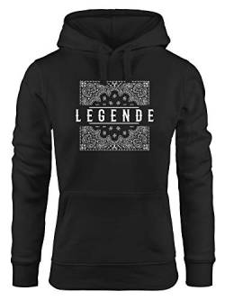 Neverless® Damen Hoodie Legende Paisley Muster Kapuzen-Pullover Frauen schwarz XL von Neverless