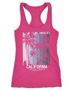 Neverless® Damen Tank-Top Los Angeles California USA Sommer Bedruckt Print Surfing Fitness Racerback alt-rosa XL von Neverless
