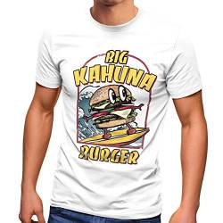 Neverless® Herren T-Shirt Big Kahuna Burger Printshirt lustig Aufdruck Surfen Welle Film-Parodie Fashion Streetstyle weiß XXL von Neverless
