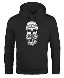 Neverless® Hoodie Herren Moin Totenkopf Anker Skull Kapuzen-Pullover Männer schwarz L von Neverless