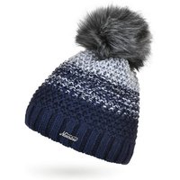 Neverless Bommelmütze Damen Strick-Mütze gefüttert Fleece Fell-Bommel Kunstfell Winter-Mütze Bommelmütze Grobstrick mehrfarbig Neverless® von Neverless