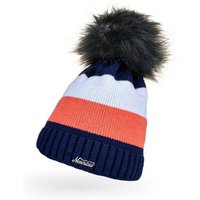 Neverless Bommelmütze Damen Strickmütze gefüttert gestreift Kunstfell-Bommel Strick-Beanie Wintermütze Neverless® von Neverless