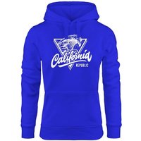 Neverless Hoodie California Republic Kapuzen-Pullover Design Wave Surf Hoodie Damen Neverless® von Neverless