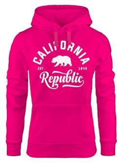 Neverless Hoodie Damen California Republic Kapuzen-Pullover pink XL von Neverless