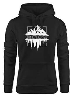 Neverless Hoodie Damen Into The Wild Berge Skyline Kapuzen-Pullover Frauen schwarz L von Neverless