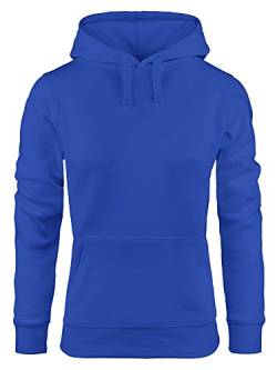 Neverless Hoodie Damen Sweatshirt Kapuze Kapuzenpullover blau M von Neverless