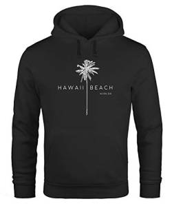 Neverless Hoodie Herren Hawaii Beach Palme Kapuzen-Pullover Männer schwarz XXL von Neverless