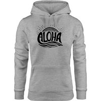 Neverless Hoodie Hoodie Damen Aloha Wellen Surfing Sommer Kapuzen-Pullover Neverless® von Neverless