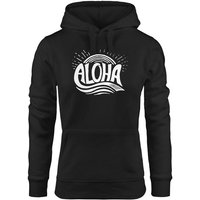 Neverless Hoodie Hoodie Damen Aloha Wellen Surfing Sommer Kapuzen-Pullover Neverless® von Neverless