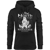 Neverless Hoodie Hoodie Damen Bär Wiking Adventure Runen the North Natur Print Aufdruck Kapuzen-Pullover Fashion Streetstyle Neverless® von Neverless