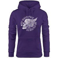 Neverless Hoodie Hoodie Damen Totenkopf Flügel Motorrad Biker Skull Wings Vintage Neverless® von Neverless