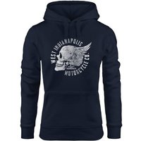 Neverless Hoodie Hoodie Damen Totenkopf Flügel Motorrad Biker Skull Wings Vintage Neverless® von Neverless