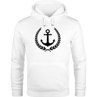 Neverless Hoodie Hoodie Herren Anker Lorbeerkranz Aufdruck Print Kapuzen-Pullover Männer Fashion Streetstyle Neverless® von Neverless