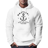 Neverless Hoodie Hoodie Herren Anker Motiv Nautical Kapuzen-Pullover Männer Fashion Streetstyle Neverless® von Neverless