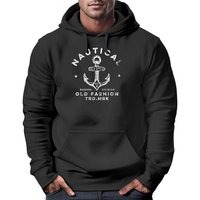 Neverless Hoodie Hoodie Herren Anker Motiv Nautical Kapuzen-Pullover Männer Fashion Streetstyle Neverless® von Neverless