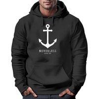 Neverless Hoodie Hoodie Herren Anker Nautical Sailor Segeln Kapuzen-Pullover Männer Neverless® von Neverless